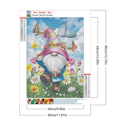 Daisy Gnome - Full Round Drill Diamond Painting 30*40CM