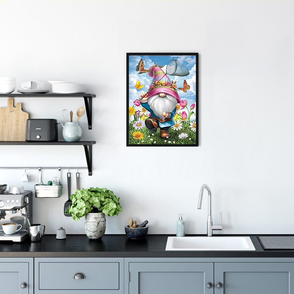 Daisy Gnome - Full Round Drill Diamond Painting 30*40CM