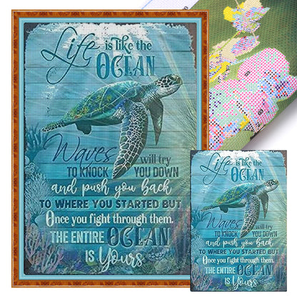 Turtle - 11CT Stamped Cross Stitch 40*60CM