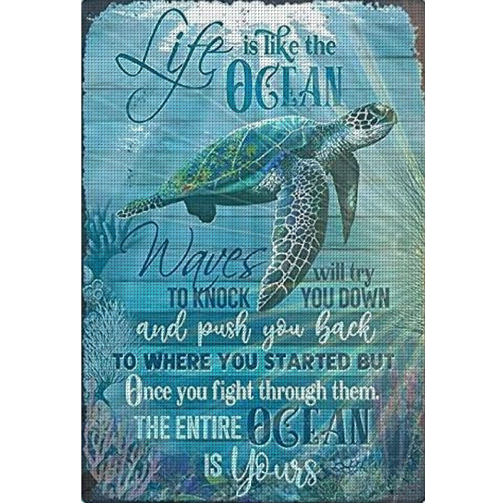 Turtle - 11CT Stamped Cross Stitch 40*60CM