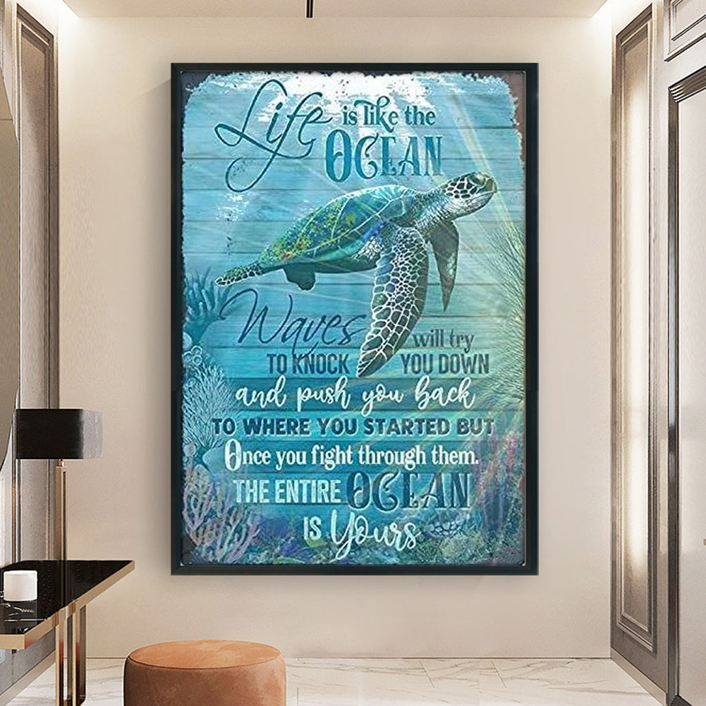 Turtle - 11CT Stamped Cross Stitch 40*60CM