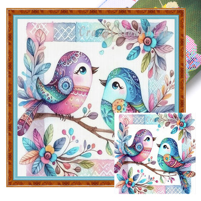 Two Little Birds - 11CT Stamped Cross Stitch 45*45CM