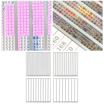 4Pcs DIY Diamond Art Guide Ruler Rhinestone Positioning Grid Ruler Gift (Square)