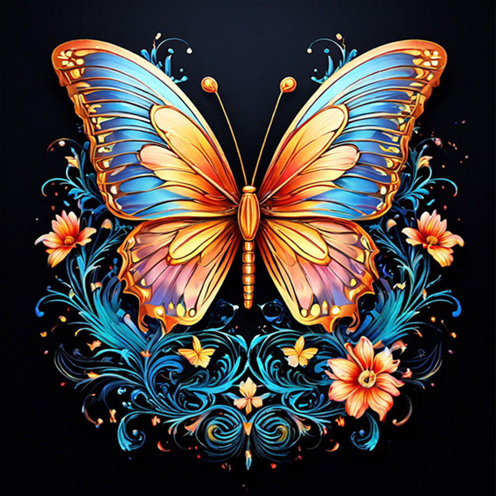 Butterfly - Full AB Round Drill Diamond Painting 40*40CM