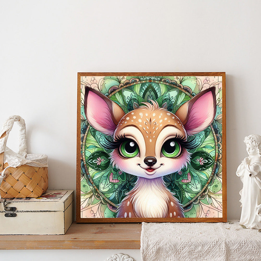 Mandala Deer - Full Round Drill Diamond Painting 30*30CM