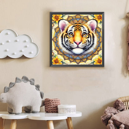 Mandala Tiger - Full Round Drill Diamond Painting 30*30CM