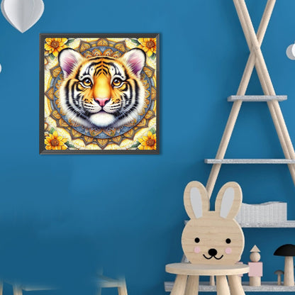 Mandala Tiger - Full Round Drill Diamond Painting 30*30CM