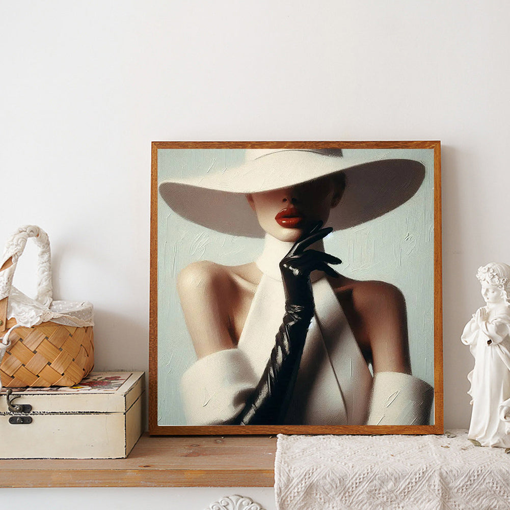 Elegant Woman - Full Round Drill Diamond Painting 30*30CM