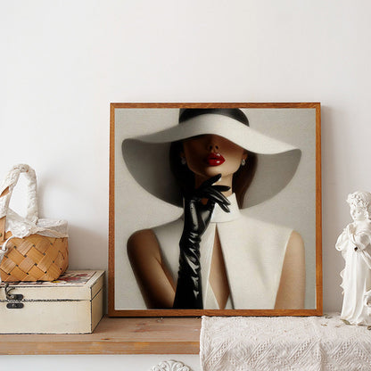 Elegant Woman - Full Round Drill Diamond Painting 30*30CM