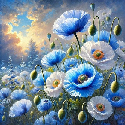 Flower - Full Round Drill Diamond Painting 30*30CM