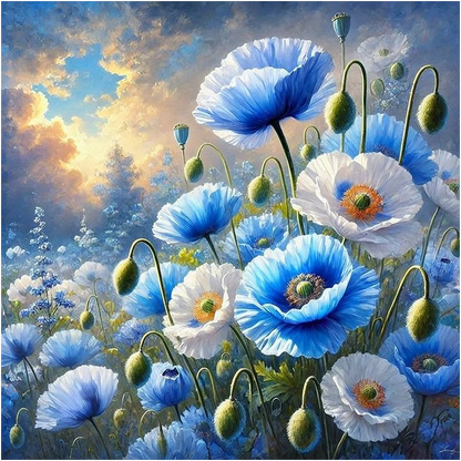 Flower - Full Round Drill Diamond Painting 30*30CM