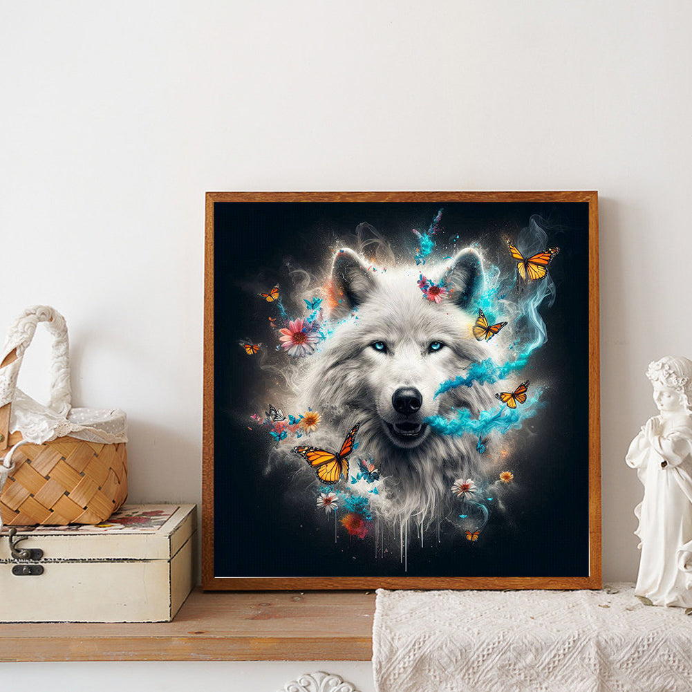 Butterfly Wolf - Full Round Drill Diamond Painting 30*30CM