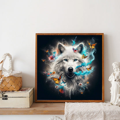 Butterfly Wolf - Full Round Drill Diamond Painting 30*30CM