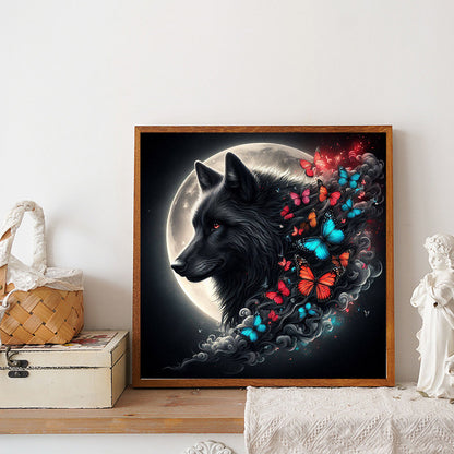 Butterfly Wolf - Full Round Drill Diamond Painting 30*30CM