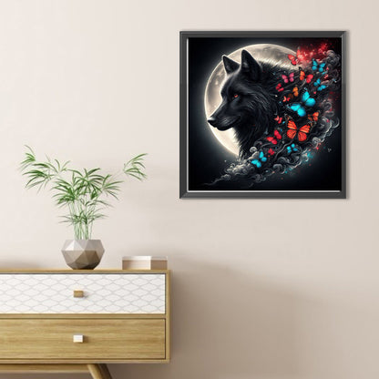 Butterfly Wolf - Full Round Drill Diamond Painting 30*30CM