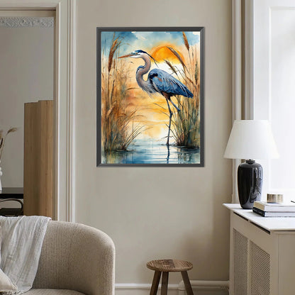 Red-Crowned Crane - Full Round Drill Diamond Painting 40*50CM