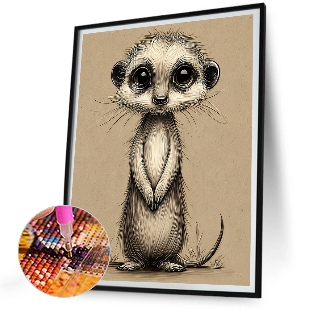 Meerkats - Full Round Drill Diamond Painting 30*40CM