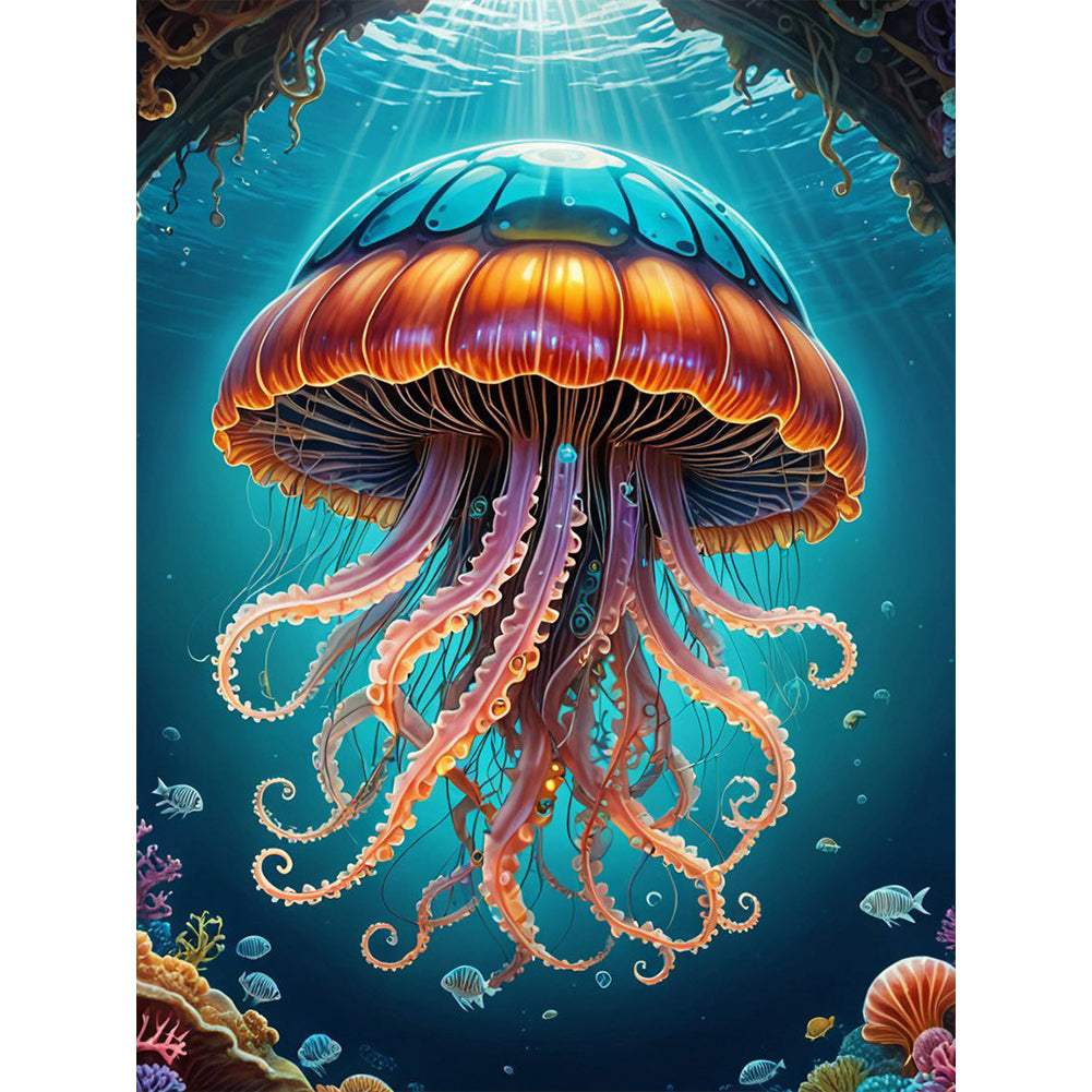 Jellyfish - Full Round Drill Diamond Painting 30*40CM
