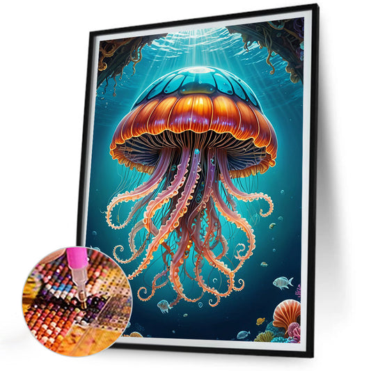 Jellyfish - Full Round Drill Diamond Painting 30*40CM