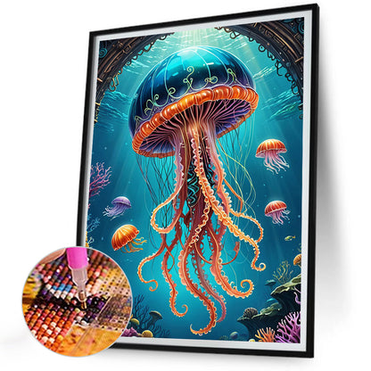 Jellyfish - Full Round Drill Diamond Painting 30*40CM