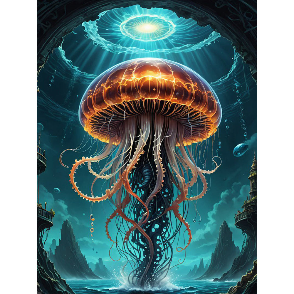 Jellyfish - Full Round Drill Diamond Painting 30*40CM