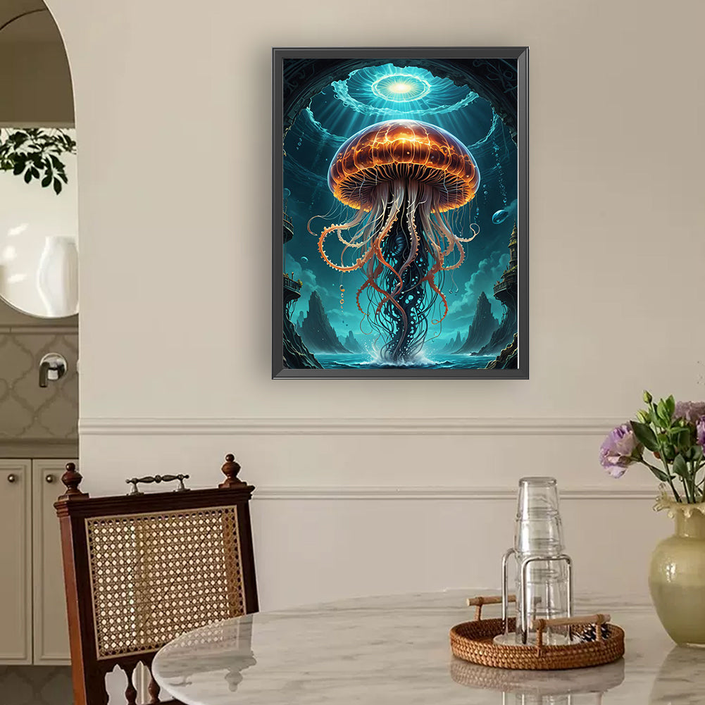 Jellyfish - Full Round Drill Diamond Painting 30*40CM