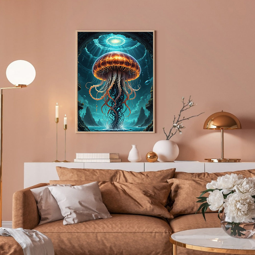 Jellyfish - Full Round Drill Diamond Painting 30*40CM