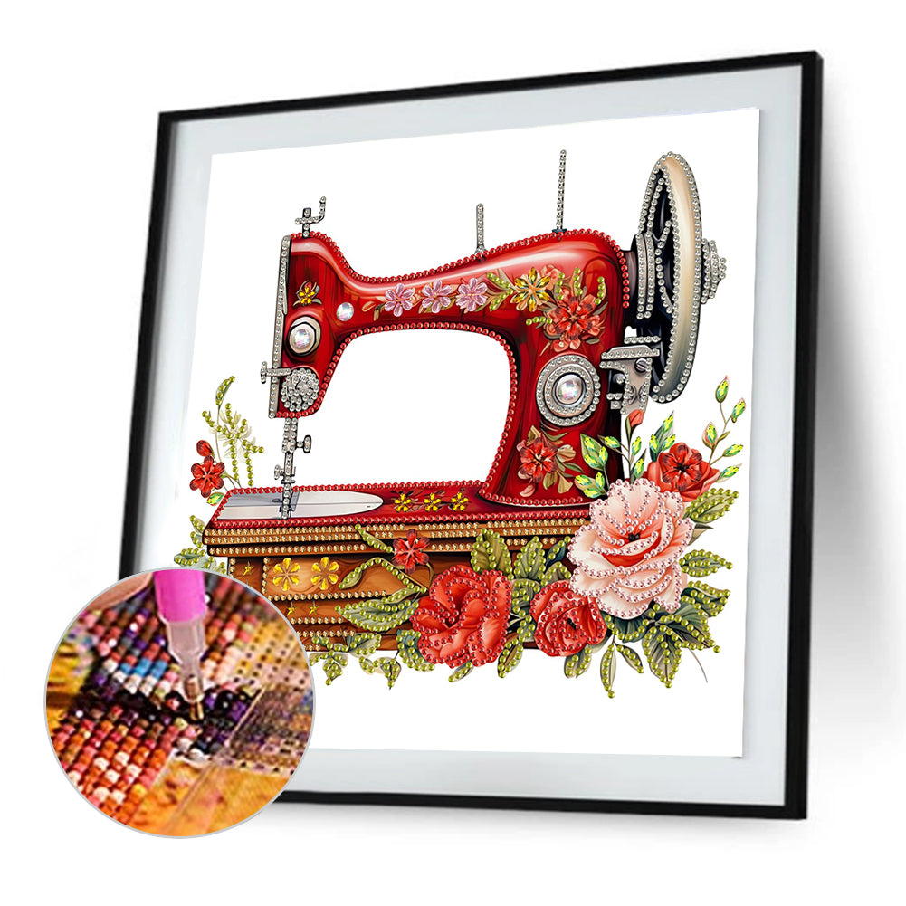 Sewing Machine - Special Shaped Drill Diamond Painting 30*30CM