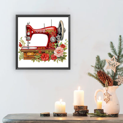 Sewing Machine - Special Shaped Drill Diamond Painting 30*30CM