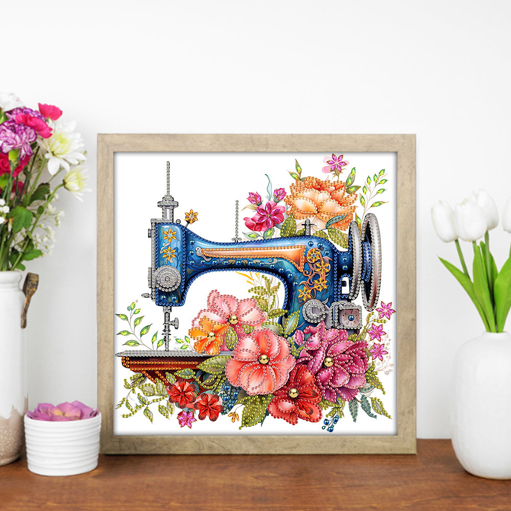 Sewing Machine - Special Shaped Drill Diamond Painting 30*30CM