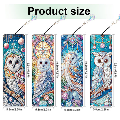 8Pcs Colored Patterns DIY Diamond Painting Art Bookmarks for Reading Enthusiasts