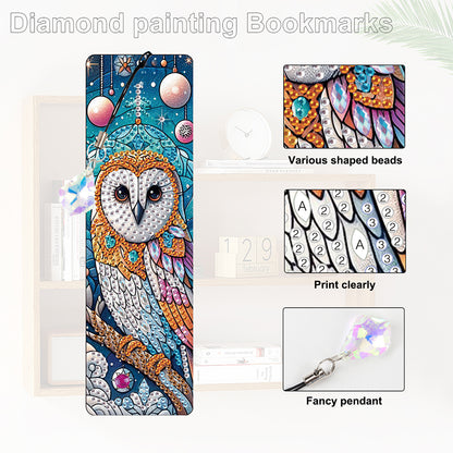 8Pcs Colored Patterns DIY Diamond Painting Art Bookmarks for Reading Enthusiasts