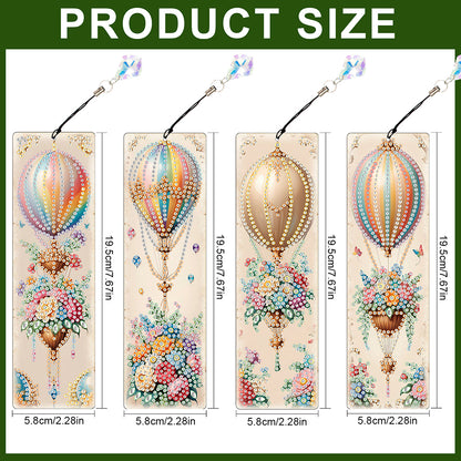8Pcs Colored Patterns DIY Diamond Painting Art Bookmarks for Reading Enthusiasts