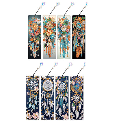 8Pcs Colored Patterns DIY Diamond Painting Art Bookmarks for Reading Enthusiasts