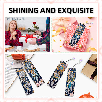 8Pcs Colored Patterns DIY Diamond Painting Art Bookmarks for Reading Enthusiasts