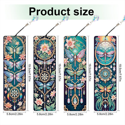 8Pcs Colored Patterns DIY Diamond Painting Art Bookmarks for Reading Enthusiasts