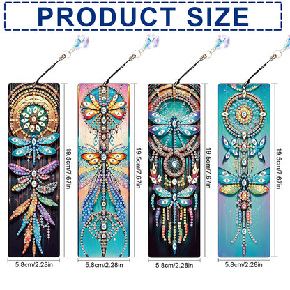 8Pcs Colored Patterns DIY Diamond Painting Art Bookmarks for Reading Enthusiasts
