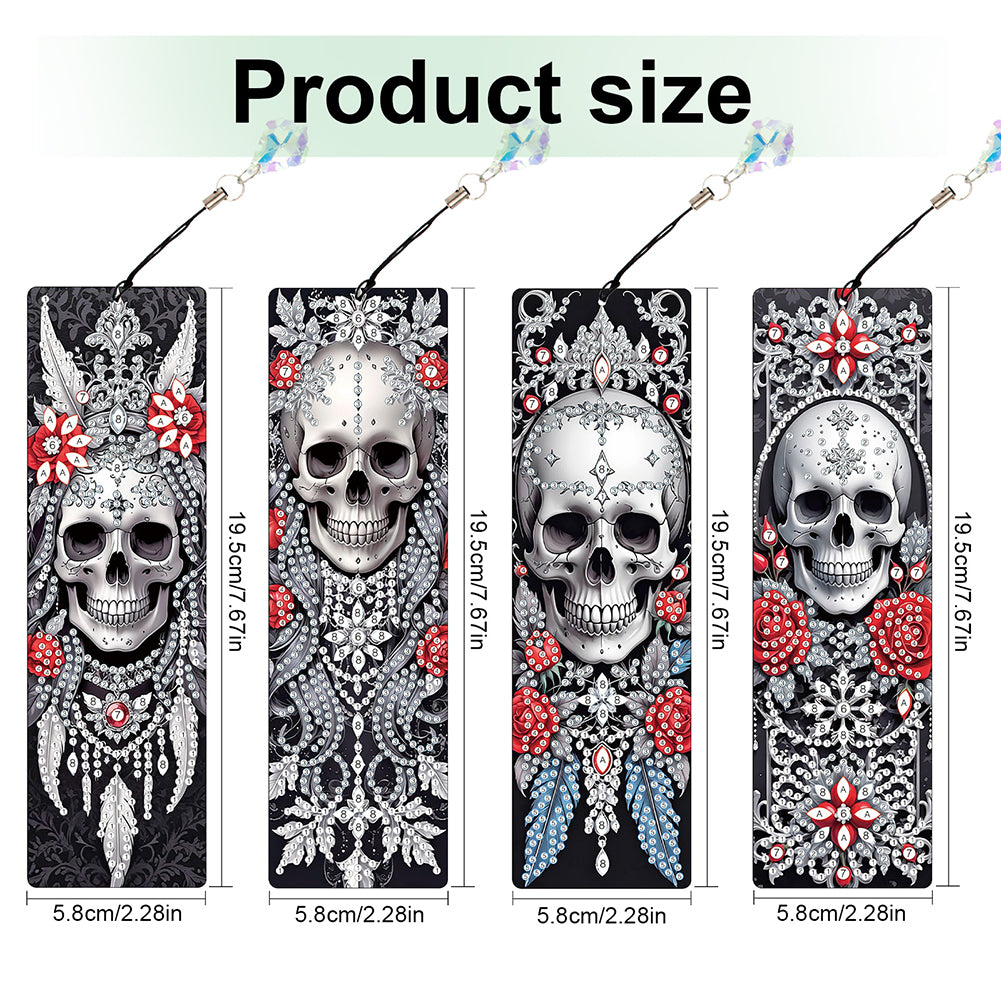 8Pcs Colored Patterns DIY Diamond Painting Art Bookmarks for Reading Enthusiasts