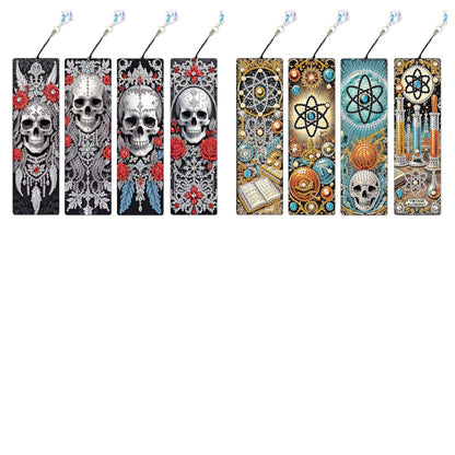 8Pcs Colored Patterns DIY Diamond Painting Art Bookmarks for Reading Enthusiasts