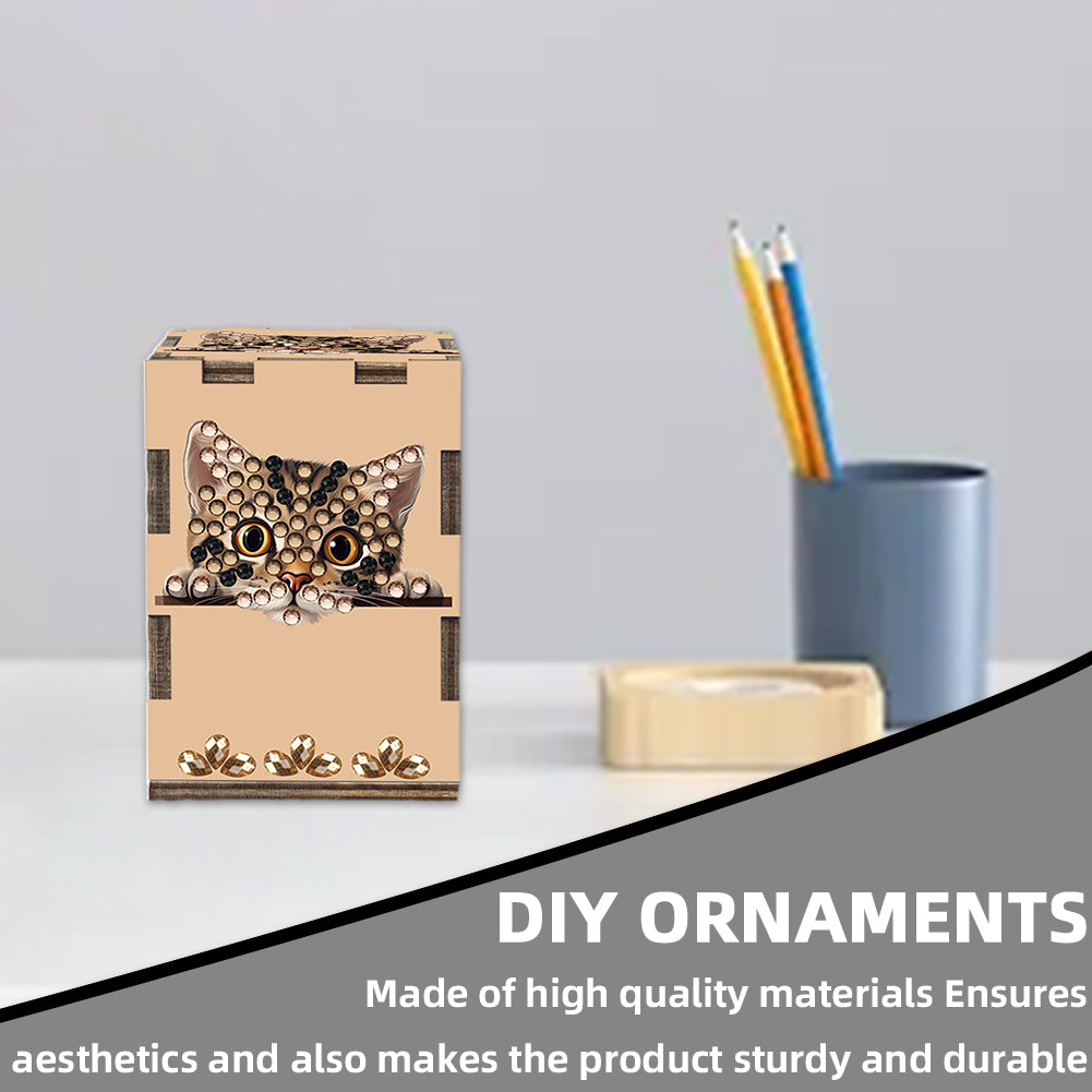 5D DIY Diamond Art Handmade Toothpick Holder Rhinestone Decorative Toothpick Box
