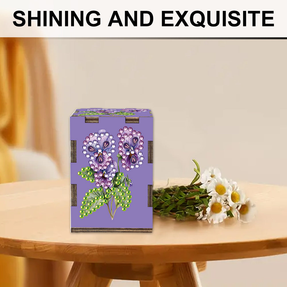 5D DIY Diamond Art Handmade Toothpick Holder Rhinestone Decorative Toothpick Box