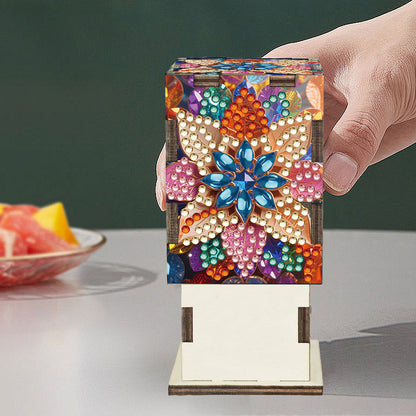 5D DIY Diamond Art Handmade Toothpick Holder Rhinestone Decorative Toothpick Box