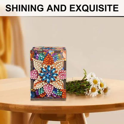 5D DIY Diamond Art Handmade Toothpick Holder Rhinestone Decorative Toothpick Box