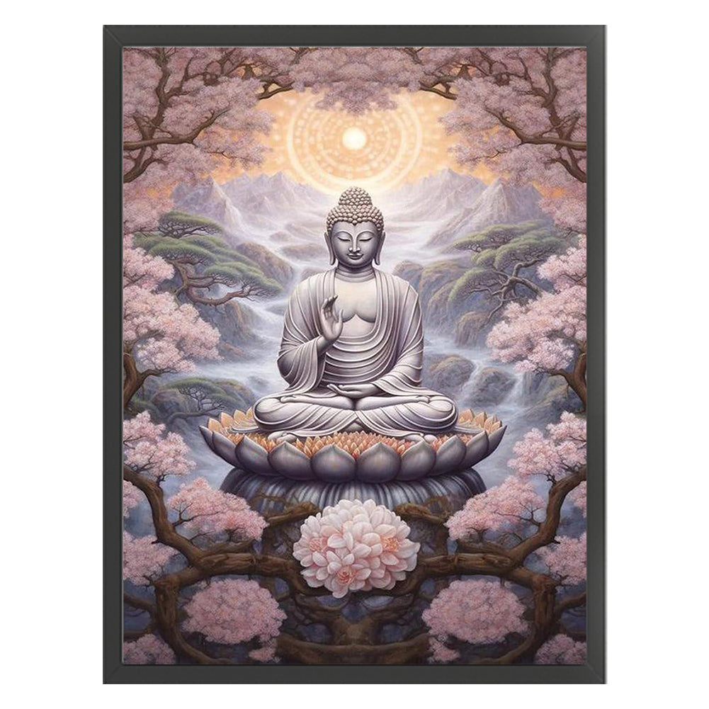 Buddha Statue - 11CT Stamped Cross Stitch 40*55CM