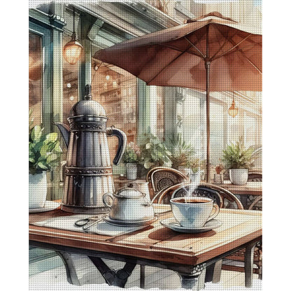 Coffee Shop - 11CT Stamped Cross Stitch 40*50CM