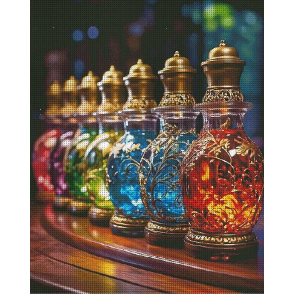 Magic Perfume Bottle - 14CT Stamped Cross Stitch 75*90CM(Fairy Brand)