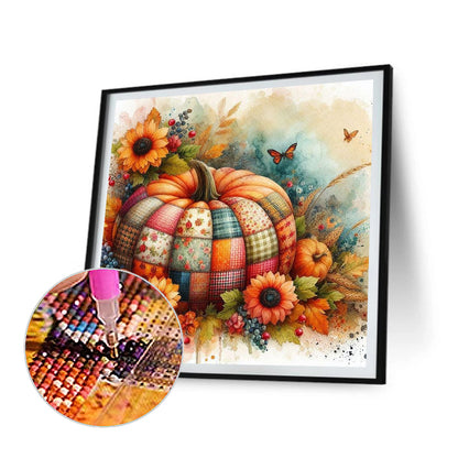 Pumpkin Flower - Full Round Drill Diamond Painting 40*40CM