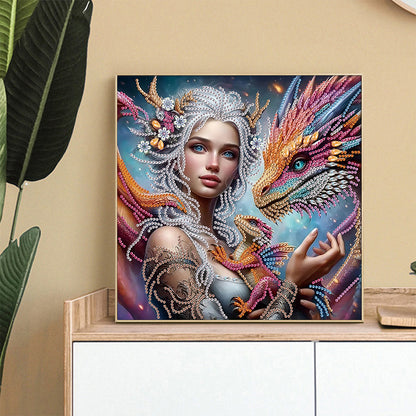 Pterosaur Girl - Special Shaped Drill Diamond Painting 30*30CM