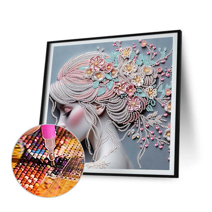 Art Girl - Special Shaped Drill Diamond Painting 30*30CM