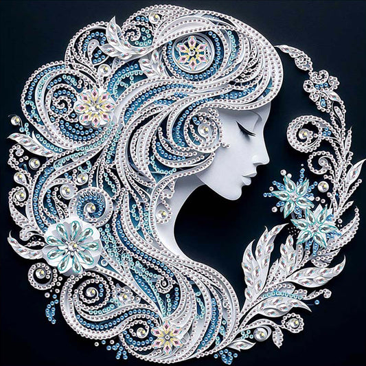 Art Girl - Special Shaped Drill Diamond Painting 30*30CM